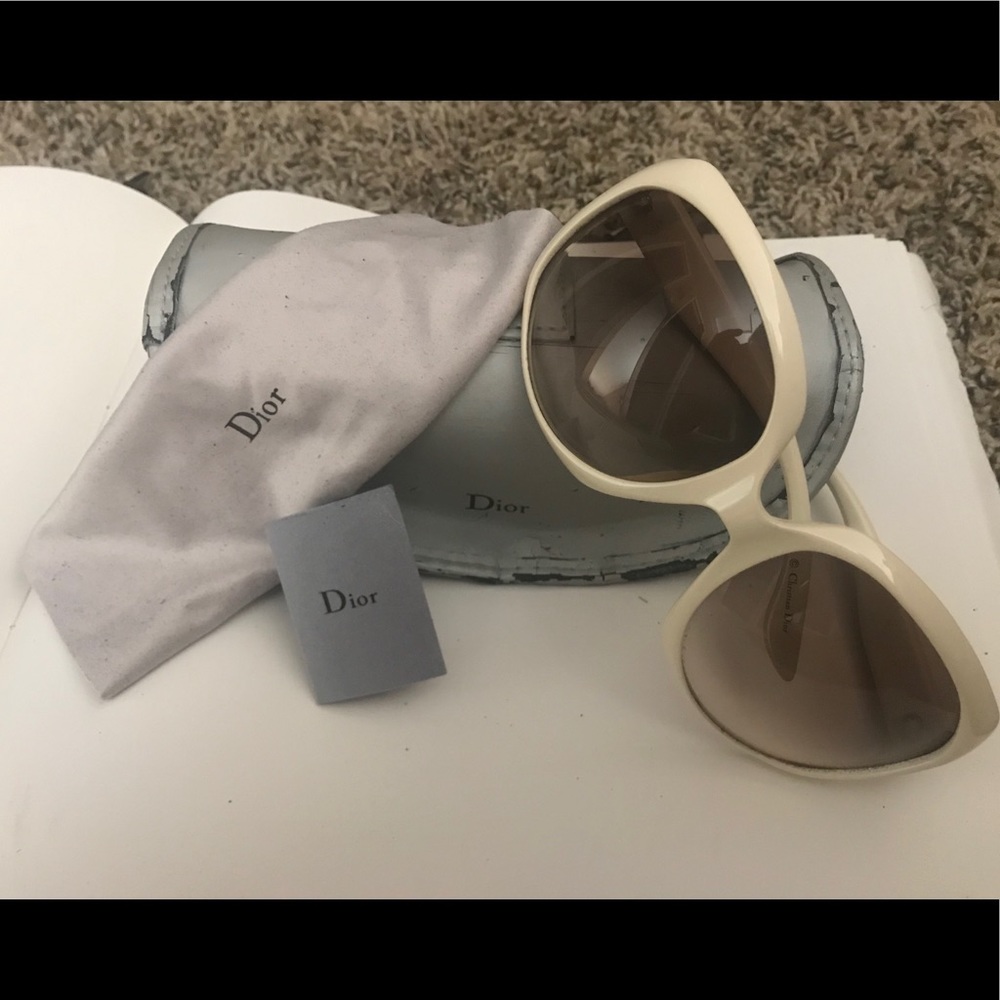 Christian Dior Women’s Oversized Sunglasses, Ivory